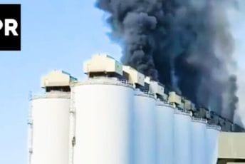 Požar u silosima žita na zapadu Francuske Požar u silosima žita na zapadu Francuske