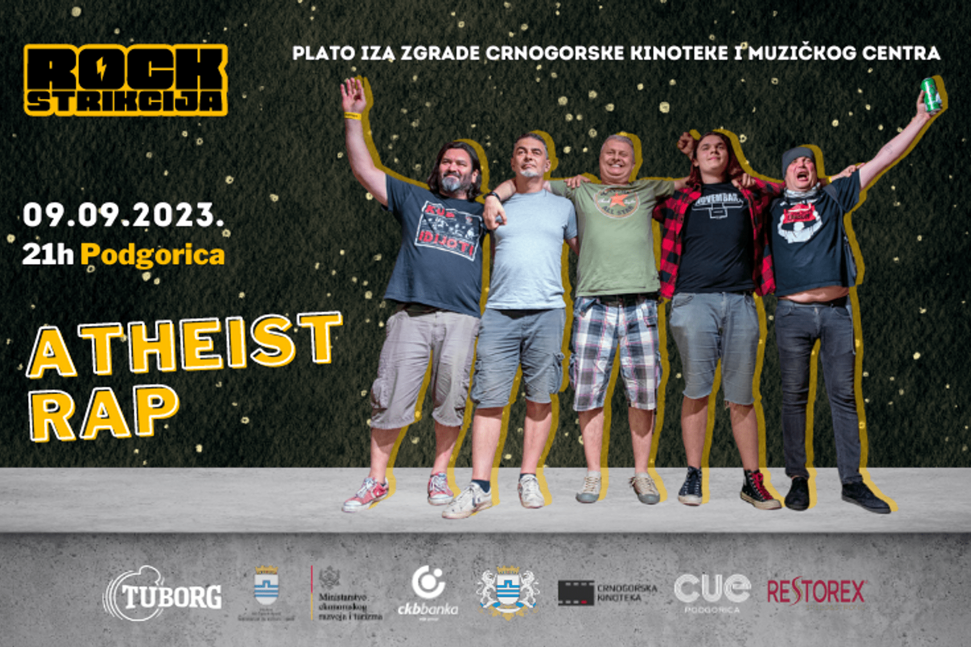 Fotografija 1: Počinje četvrta Rockstrikcija: Let 3 i Atheist Rap sjutra veče u Podgorici