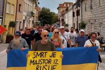 Śutra na Cetinju šetnja za Ukrajinu: Bezrezervna podrška herojskom narodu u borbi za slobodu svih nas Ilustracija