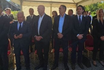 Damjanović i Kovač na komemoraciji u Jasenovcu Damjanović i Kovač na komemoraciji u Jasenovcu