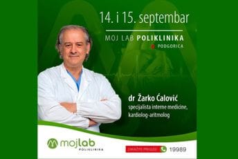 Dr Žarko Ćalović, specijalista interne medicine, uži specijalista kardiolog-aritmolog, 14. i 15. septembra u Poliklinici Moj Lab Dr Žarko Ćalović, specijalista interne medicine, uži specijalista kardiolog-aritmolog, 14. i 15. septembra u Poliklinici Moj Lab