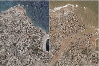Satelitski snimak otkriva razmjere katastrofe u Libiji: Grad je neprepoznatljiv Satelitski snimak otkriva razmjere katastrofe u Libiji: Grad je neprepoznatljiv