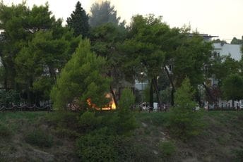 Podgorica: Ugašen požar u parku u blizini Ruskog mosta Podgorica: Ugašen požar u parku u blizini Ruskog mosta