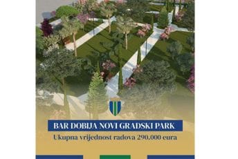 Bar dobija novi gradski park; Moderna zelena parkovska površina na više od 6000m2