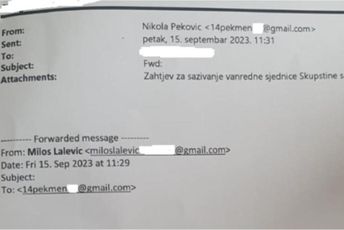 Možda za Lalevića prepiska nije pravno obavezujuće prirode, ali za Pekovića jeste Možda za Lalevića prepiska nije pravno obavezujuće prirode, ali za Pekovića jeste