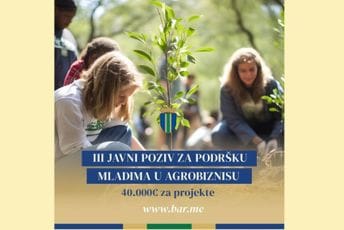 Opština Bar: Raspisan Javni poziv za učešće u programu podrške za mlade poljoprivrednike