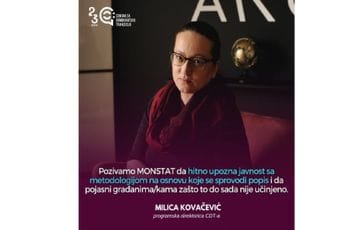 CDT: MONSTAT da javnosti predstavi metodologiju na osnovu koje sprovodi popis CDT: MONSTAT da javnosti predstavi metodologiju na osnovu koje sprovodi popis