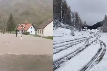 Veliko nevrijeme opet pogodilo Sloveniju: Širom zemlje poplave,  pao i snijeg