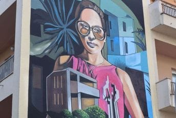 Mišo Joskić završio mural posvećen poznatoj arhitektici: Kana među Podgoričanima Mural posvećen Kani Radević