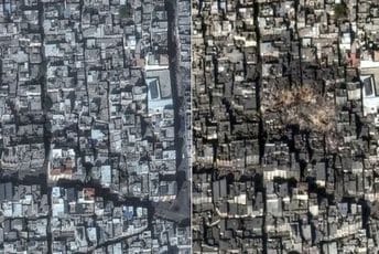 Objavljeni satelitski snimci uništavanja izbjegličkog kampa u Gazi: Ubijeno više od 100 osoba Objavljeni satelitski snimci uništavanja izbjegličkog kampa u Gazi: Ubijeno više od 100 osoba