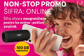 Telekom Non-stop Online: neograničeni pozivi, 130 GB mjesečno i poklon zvučnik Telekom Non-stop Online: neograničeni pozivi, 130 GB mjesečno i poklon zvučnik