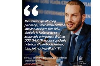 Zabranjeno građenje hotela DOO “Šajo” na obodu kružnog toka u Bloku Zabranjeno građenje hotela DOO “Šajo” na obodu kružnog toka u Bloku