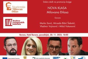 "Nova klasa" Milovana Đilasa večeras u Beranama