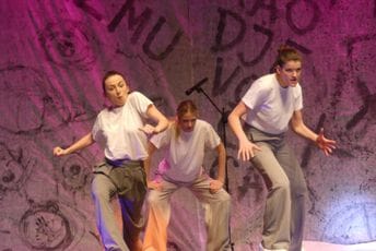 Violence Exposed: Umjetnička analiza geneze nasilja nad ženama u sedam gradova na sjeveru Crne Gore Scena iz predstave „Izložene“