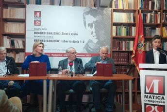 Odabrana djela Branka Banjevića predstavljena u Matici; Špadijer: Bio je hodajuća čitanka crnogorske kulture i istorije Odabrana djela Branka Banjevića predstavljena u Matici; Špadijer: Bio je hodajuća čitanka crnogorske kulture i istorije