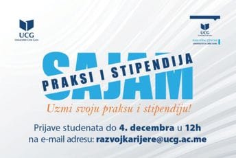 Poziv studentima UCG: U toku prijave za četvrti Sajam praksi i stipendija Poziv studentima UCG: U toku prijave za četvrti Sajam praksi i stipendija