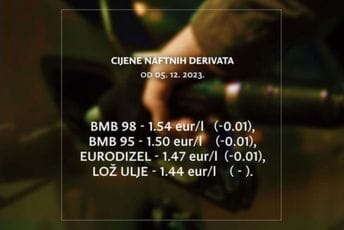 Evo koje su nove cijene goriva Evo koje su nove cijene goriva