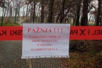 Zbog mogućeg padanja stabala: Zabranjen prolaz i šetnja u dijelu brda Gorica Zbog mogućeg padanja stabala: Zabranjen prolaz i šetnja u dijelu brda Gorica