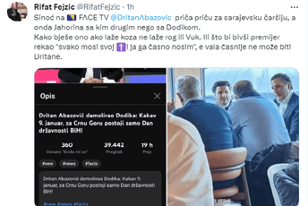 Fejzić: Abazović priča priču za sarajevsku čaršiju, a onda na Jahorini s Dodikom Fejzić: Abazović priča priču za sarajevsku čaršiju, a onda na Jahorini s Dodikom