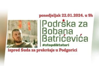 Danas počinje suđenje Bobanu Batrićeviću: Građani, intelektualci i političari ispred suda u znak podrške Danas počinje suđenje Bobanu Batrićeviću: Građani, intelektualci i političari ispred suda u znak podrške