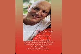 Podgorica: Nestao Ivan Sajičić Podgorica: Nestao Ivan Sajičić