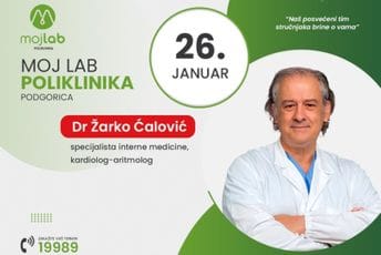 Specijalista interne medicine, kardiolog-aritmolog dr Ćalović 26. januara u poliklinici Moj Lab Specijalista interne medicine, kardiolog-aritmolog dr Ćalović 26. januara u poliklinici Moj Lab