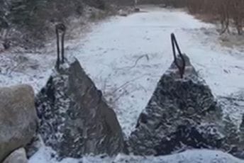 Umjesto graničnog prelaza na putu preko Čakora samo betonske piramide Umjesto graničnog prelaza na putu preko Čakora samo betonske piramide