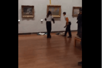 Slika Kloda Monea polivena supom u muzeju u Lionu (VIDEO) Slika Kloda Monea polivena supom u muzeju u Lionu (VIDEO)