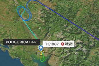 Podgorica: Avion Turkish Airlines-a nije mogao da sleti zbog loših vremenskih uslova