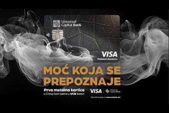 Universal Capital Banka lansirala prvu metalnu karticu u Crnoj Gori - Moć koja se prepoznaje!