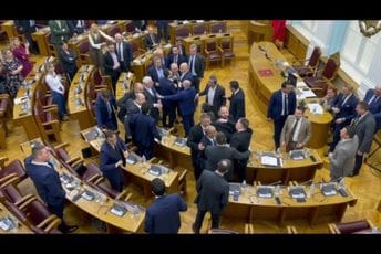 (VIDEO) Poslanici razdvajali Kneževića i Hutera: Umalo tuča na sjednici Skupštine