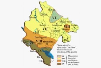 Evo koje su najrizičnije zone u Crnoj Gori, a gdje je 'najbezbjednije' što se tiče zemljotresa