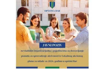 Opština Bar raspisala Javni poziv NVO i pojedincima: Prevencija nasilja nad djecom i mladima Opština Bar raspisala Javni poziv NVO i pojedincima: Prevencija nasilja nad djecom i mladima