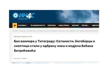 VDT odlučilo: U tekstu "Bal vampira u Titogradu" nema osnova za krivično gonjenje VDT odlučilo: U tekstu "Bal vampira u Titogradu" nema osnova za krivično gonjenje