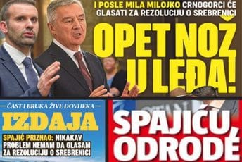 Očekivano: Spajić na udaru tabloida u Srbiji - "izdaja", "nož u leđa", "poslije Mila - Milojko" Očekivano: Spajić na udaru tabloida u Srbiji - "izdaja", "nož u leđa", "poslije Mila - Milojko"