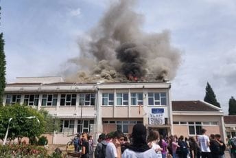 Gorjela škola u Donjoj Gorici: Uzrok - bakljada, polumaturanti će biti sankcionisani