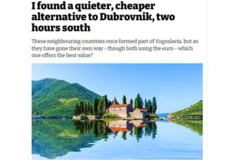 Ocjena proslavljenog britanskog putopisca: Crna Gora mirnija i pristupačnija alternativa Dubrovniku