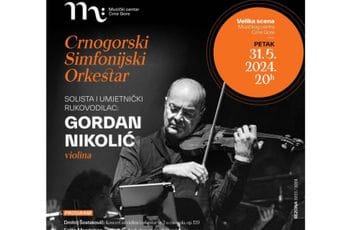 Crnogorski simfoničari pred podgoričkom publikom: Solo dionicu izvodi slavni violinista Gordan Nikolić