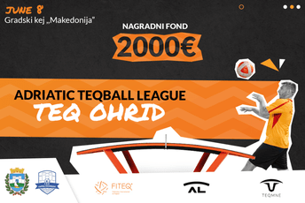 Jadranska Teqball liga u Ohridu: Nadmeću se i crnogorski „Kurjaci“, „Teqersi“, „Borac“ i Veljko Ljumović Jadranska Teqball liga u Ohridu: Nadmeću se i crnogorski „Kurjaci“, „Teqersi“, „Borac“ i Veljko Ljumović