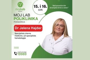 Trombofilija i trudnoća: Dr Jelena Hajder u Poliklinici Moj Lab u Podgorici 15. i 16. juna Trombofilija i trudnoća: Dr Jelena Hajder u Poliklinici Moj Lab u Podgorici 15. i 16. juna