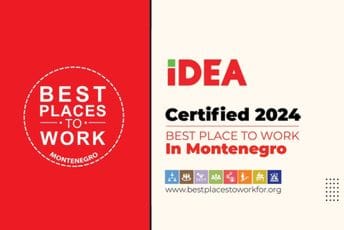 Idea-CG kao dio Fortenova grupe dobila sertifikat Best Places to Work Idea-CG kao dio Fortenova grupe dobila sertifikat Best Places to Work