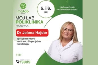 Trombofilija, tiha opasnost: Dr Jelena Hajder 5. i 6. jula u Poliklinici Moj Lab Trombofilija, tiha opasnost: Dr Jelena Hajder 5. i 6. jula u Poliklinici Moj Lab