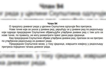 Današnjoj raspravom o Jasenovcu prekršio bi se Poslovnik Skupštine Današnjoj raspravom o Jasenovcu prekršio bi se Poslovnik Skupštine