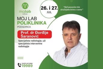 Dijagnostička i interventna radiologija: Prof. dr Šaranović u poliklinici Moj Lab 26. i 27. jula