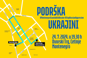 Na Cetinju danas šetnja podrške Ukrajini: Podśetimo javnost na užase rata Na Cetinju danas šetnja podrške Ukrajini: Podśetimo javnost na užase rata