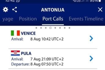 ,,Antonija“ na stalnoj ruti Pula-Venecija-Pula ,,Antonija“ na stalnoj ruti Pula-Venecija-Pula