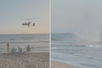(VIDEO) U Italiji se na plažu srušio žirokopter (VIDEO) U Italiji se na plažu srušio žirokopter