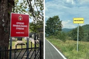 "Pokrštavanje" toponima u Vraneškoj dolini: Postavili ćirilične table sa izmišljenim nazivima mjesta "Pokrštavanje" toponima u Vraneškoj dolini: Postavili ćirilične table sa izmišljenim nazivima mjesta
