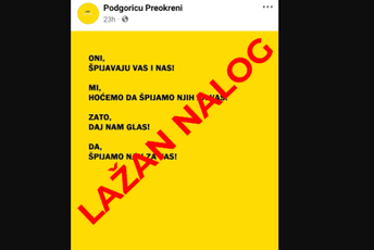 Preokret: Ponovno prijavljen lažni nalog na Fejsbuku koji koristi naše vizuale Preokret: Ponovno prijavljen lažni nalog na Fejsbuku koji koristi naše vizuale