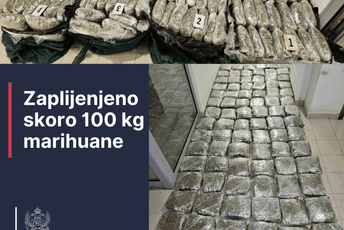 Granična policija zaplijenila skoro 100 kilograma marihuane, uhapšena jedna osoba